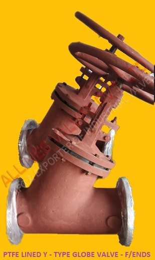 PTFE LINED Y-GLOBE VALVE